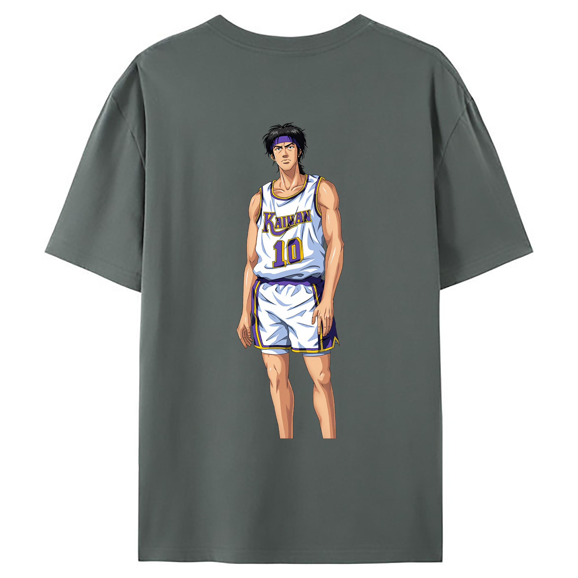 （画像用） SLAM DUNK／スラムダンク 綿100％ メンズ半袖Tシャツ（バックプリント） 通気性